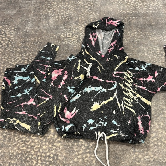 JUSTICE SOFT HOODIE JOGGER SET KIDS 7/8 - Picture 7 of 12